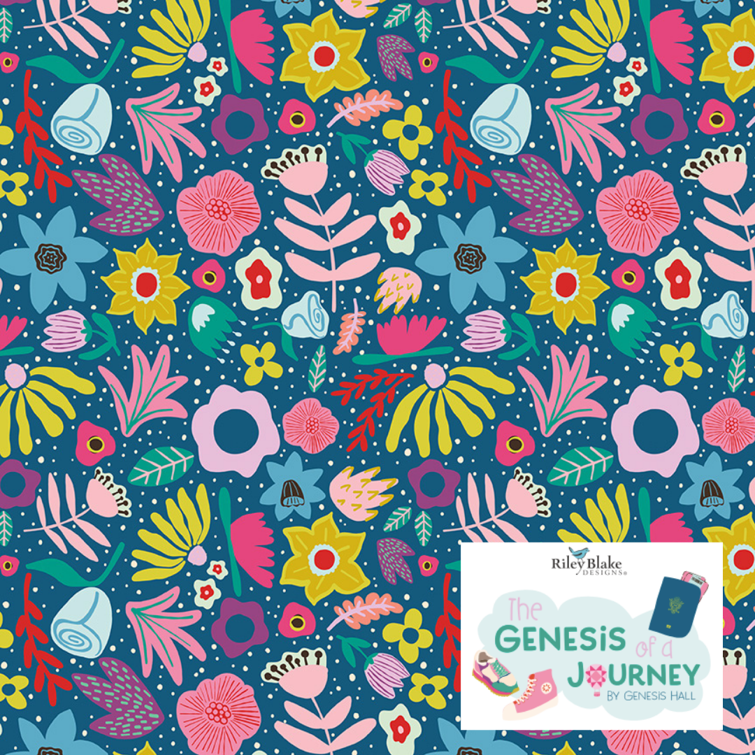 The Genesis of a Journey by Genesis Hall for Riley Blake Fabrics, Curated 7 fabric Half Yard and Fat Quarter Bundles
