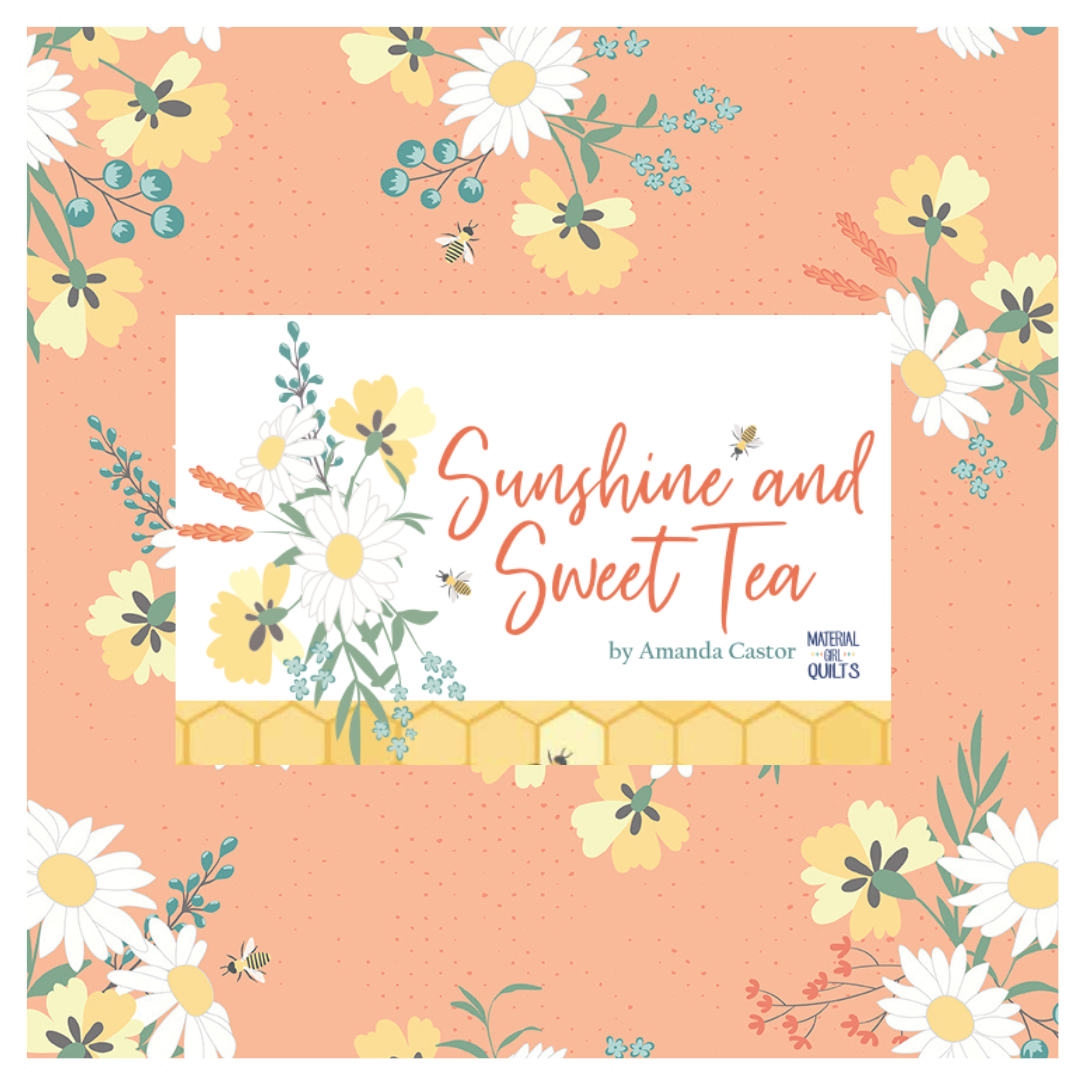 Sunshine and Sweet Tea Curated Fat Quarter and Half Yard Bundles (6 fabrics) for Riley Blake Fabrics C143