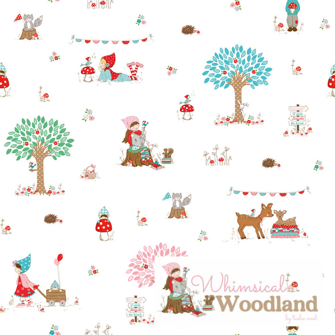 Whimsical Woodland Curated Half Yard and Fat Quarter Bundles (8 fabrics) by Tasha Noel for Riley Blake Fabrics