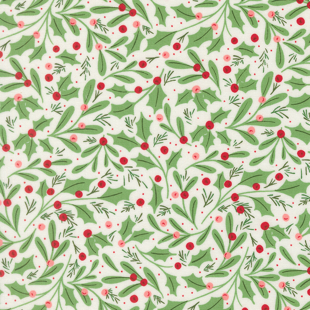 Merrily on High Snow by Sweetfire Road Design Co. of Moda Fabrics 43211 11, 1/2 yard increments