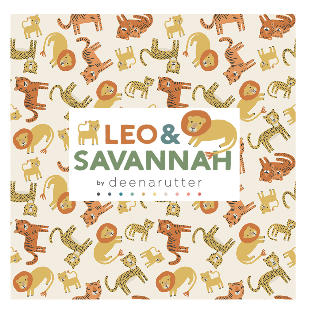 Leo & Savannah for Riley Blake Fabrics, Curated 7 Fabric Half Yard and Fat Quarter Bundles
