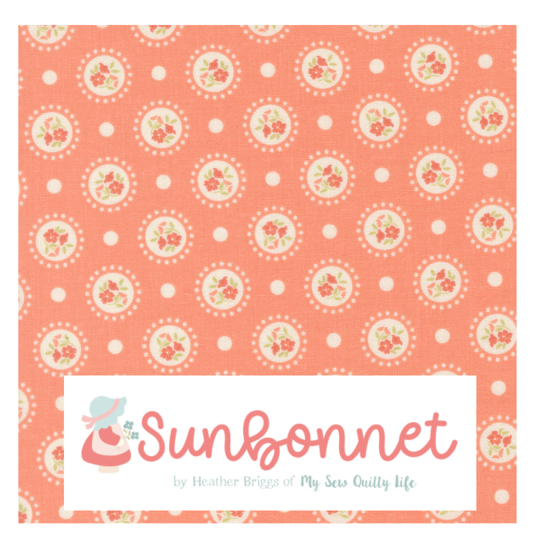 Sunbonnet by Heather Briggs of My Sew Quilty Life for Moda Fabrics, Half Yard and Fat Quarter Bundles (7 fabrics)