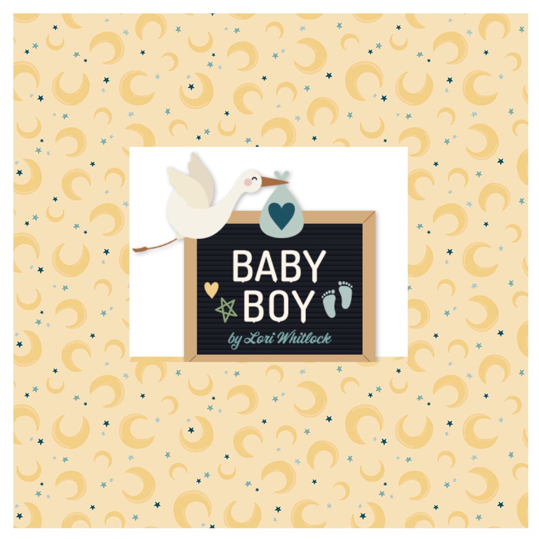 Baby Boy by Lori Whitlock for Riley Blake Fabrics, Curated 7 Fabric Half Yard and Fat Quarter Bundles