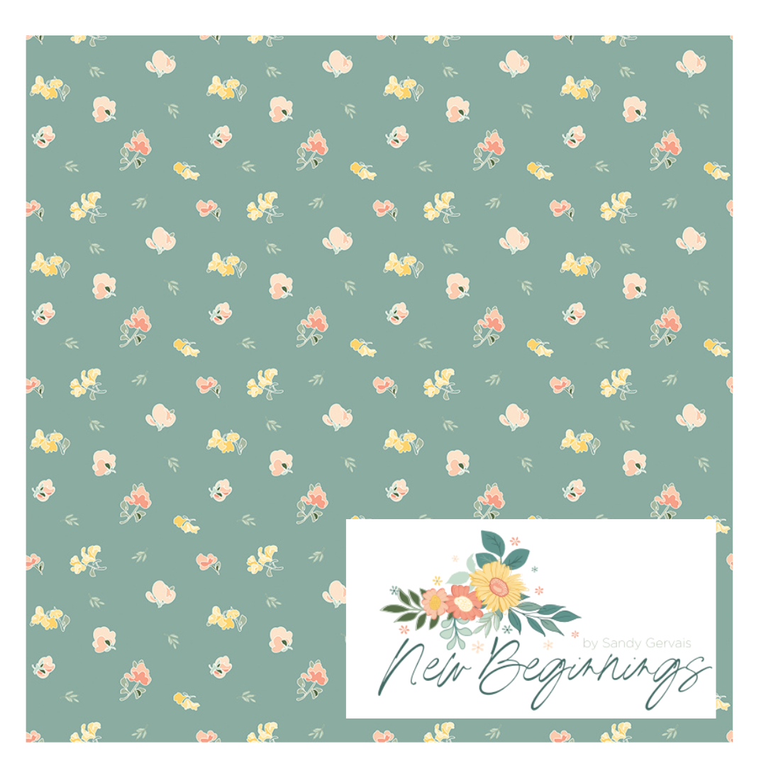 New Beginnings by Sandy Gervais Curated Fat Quarter and Half Yard Bundles (7 fabrics) by Riley Blake Designs