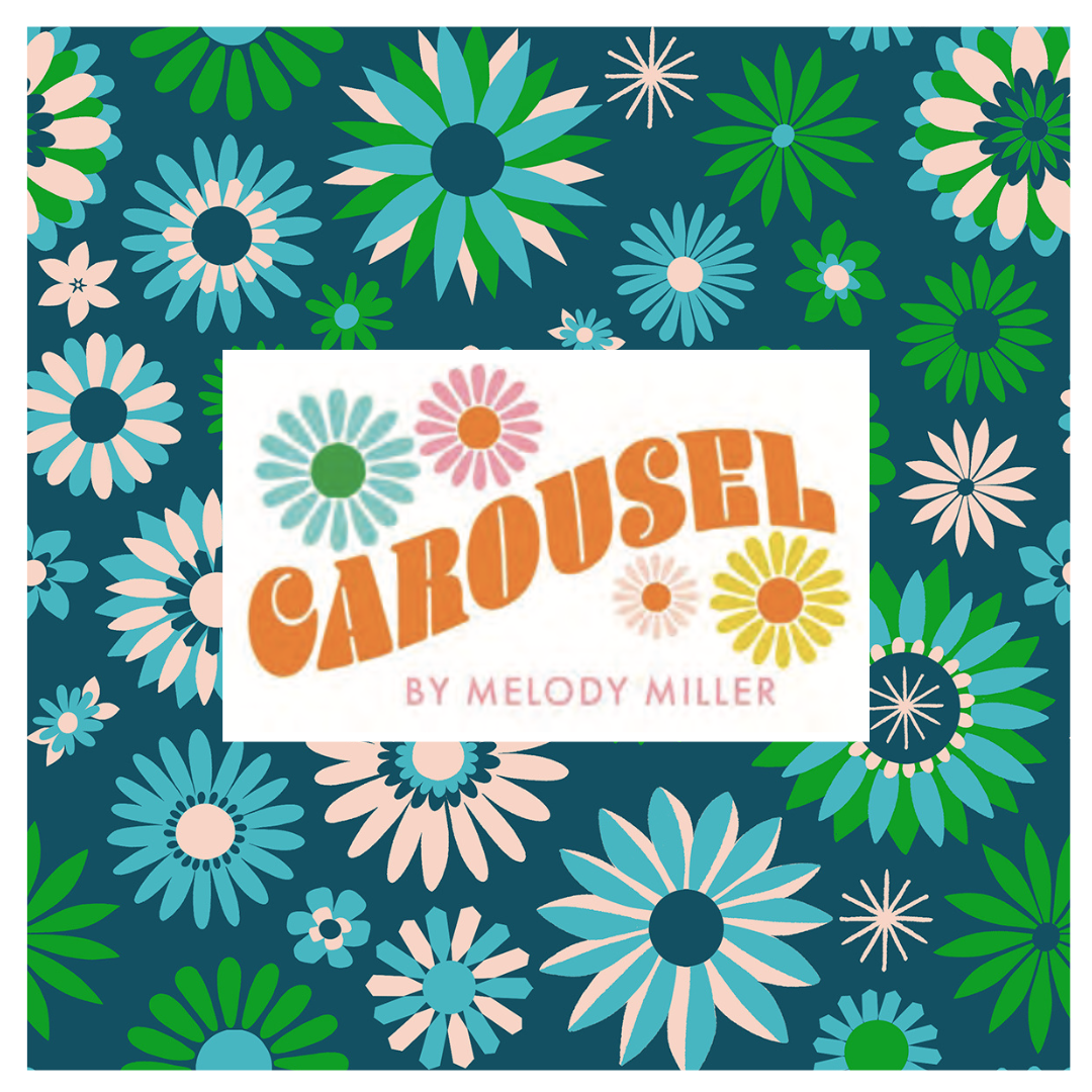 Carousel Curated 6 fabric Half Yard and Fat Quarter Bundles by Melody Miller for Ruby Star Society