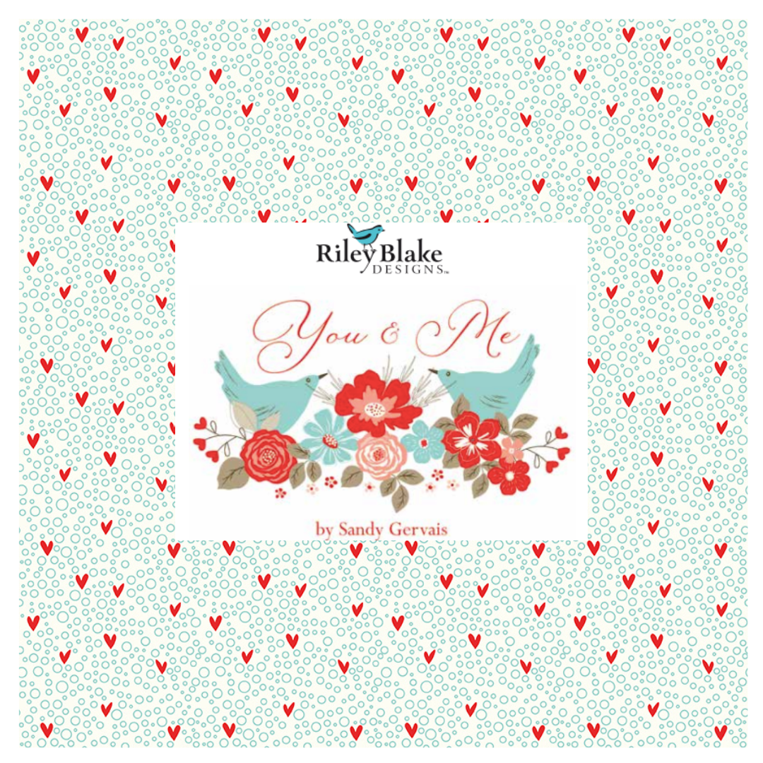 You & Me by Sandy Gervais Curated Fat Quarter and Half Yard Bundles (6 fabrics) by Riley Blake Designs