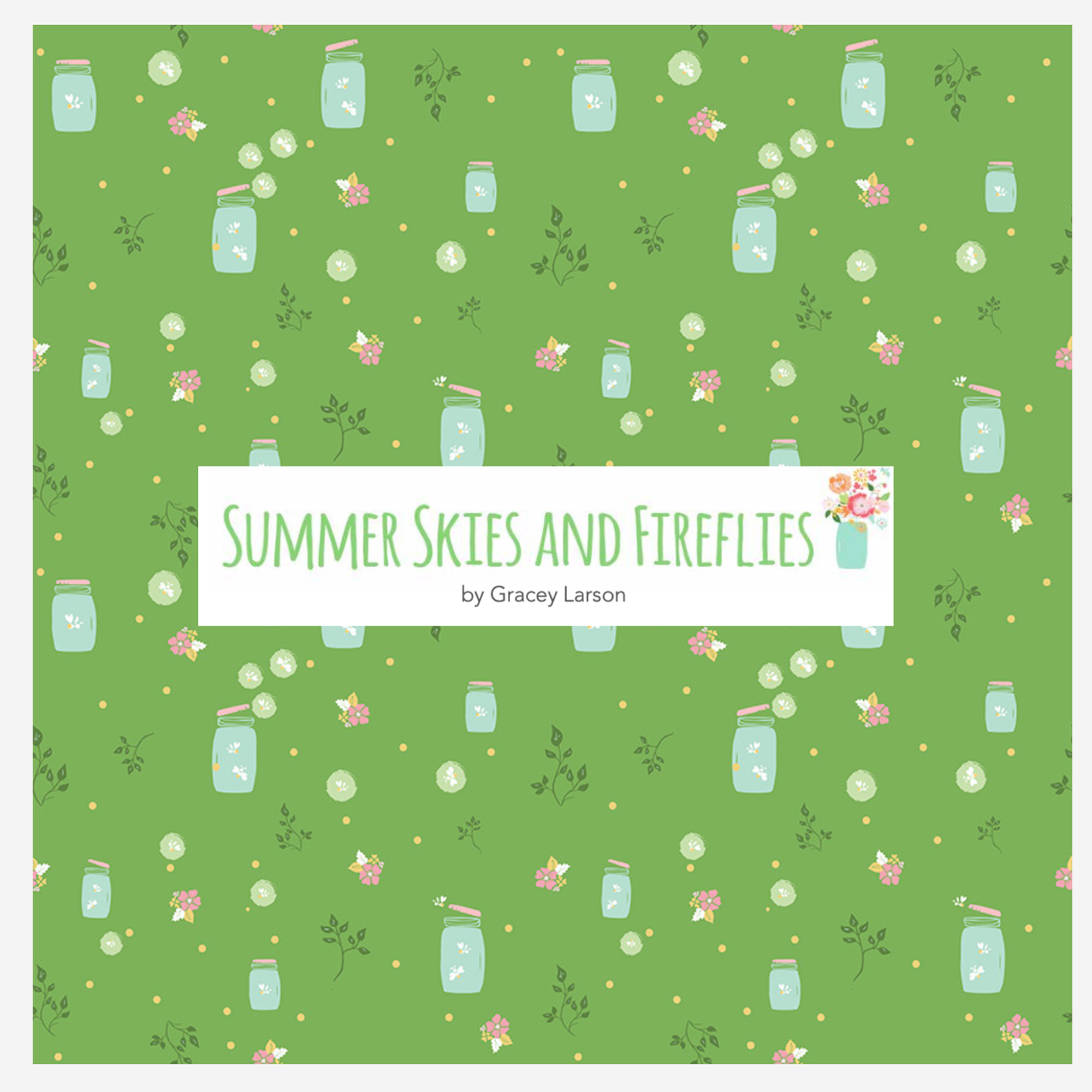 Summer Skies & Fireflies Curated Half Yard and Fat Quarter Bundles (8 fabrics) by Sandy Gervais for Riley Blake Fabrics