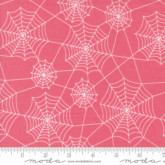 Hey Boo Webs Love Potion Pink by Lella Boutique for Moda Fabrics Fabric 5213 14, 1/2 yard increments