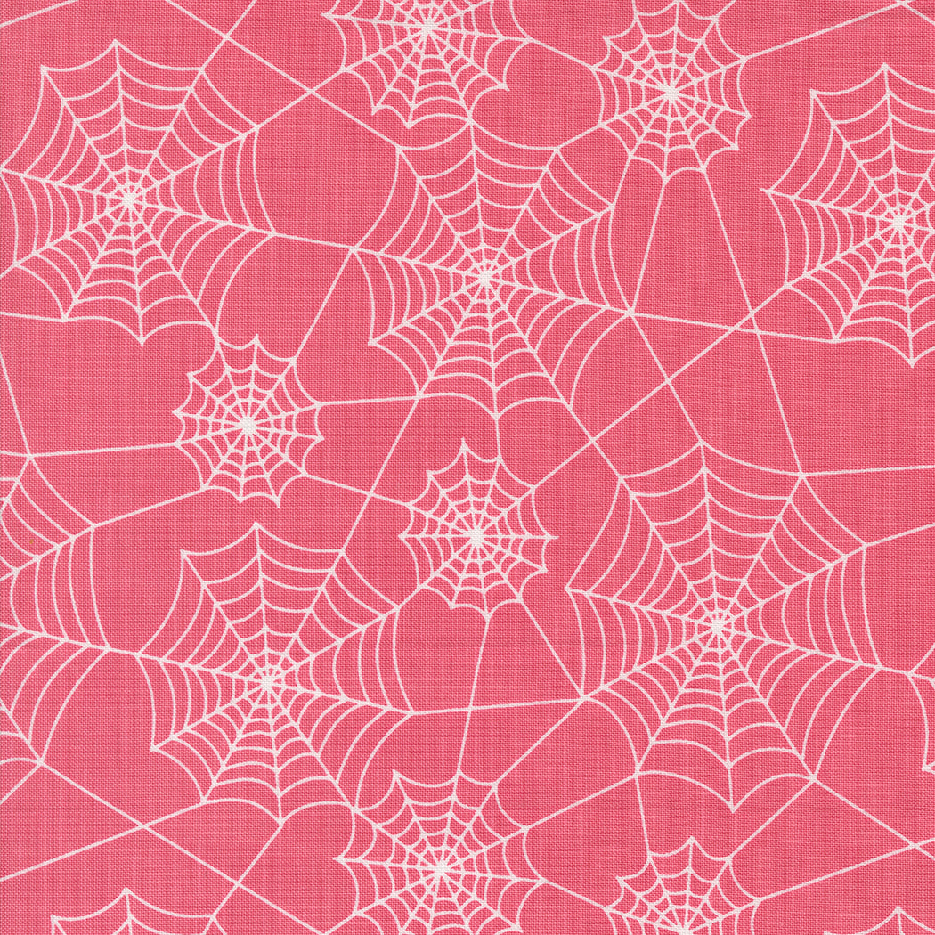 Hey Boo Webs Love Potion Pink by Lella Boutique for Moda Fabrics Fabric 5213 14, 1/2 yard increments