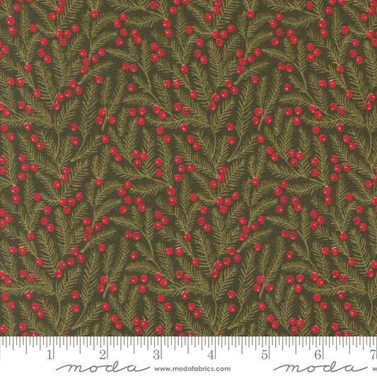 Berry and Pine Pine Needles Blenders Evergreen by Lella Boutique for Moda Fabrics Fabric 5243 13, 1/2 yard increments