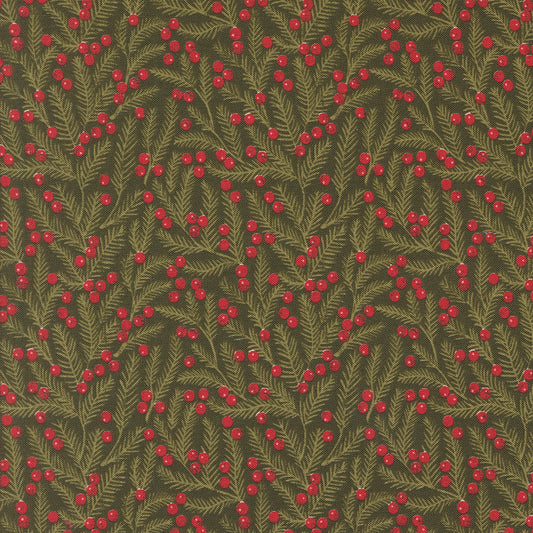 Berry and Pine Pine Needles Blenders Evergreen by Lella Boutique for Moda Fabrics Fabric 5243 13, 1/2 yard increments