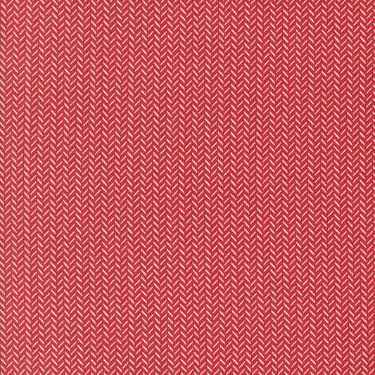 Berry and Pine Yule Herringbone Blenders Cranberry by Lella Boutique for Moda Fabrics Fabric 5246 14, 1/2 yard increments