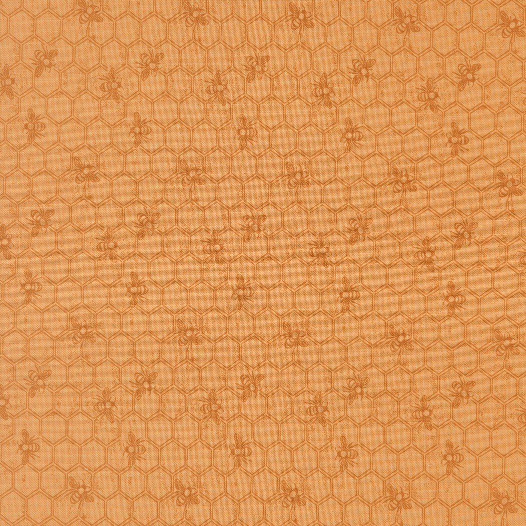 Wild Honey Honeycomb Bees Honey by Lella Boutique of Moda Fabrics, 5253 16, 1/2 yard increments