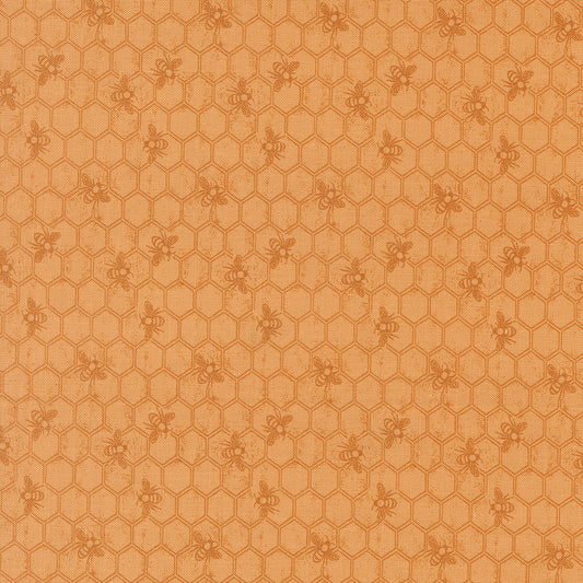 Wild Honey Honeycomb Bees Honey by Lella Boutique of Moda Fabrics, 5253 16, 1/2 yard increments