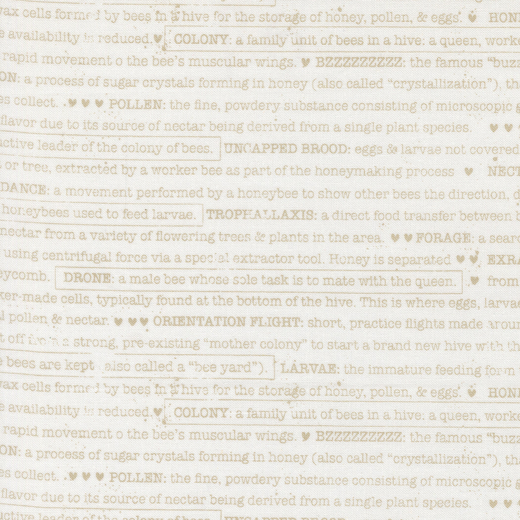 Wild Honey Buzz Words Daisy by Lella Boutique of Moda Fabrics, 5254 11, 1/2 yard increments