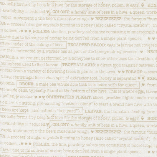 Wild Honey Buzz Words Daisy by Lella Boutique of Moda Fabrics, 5254 11, 1/2 yard increments