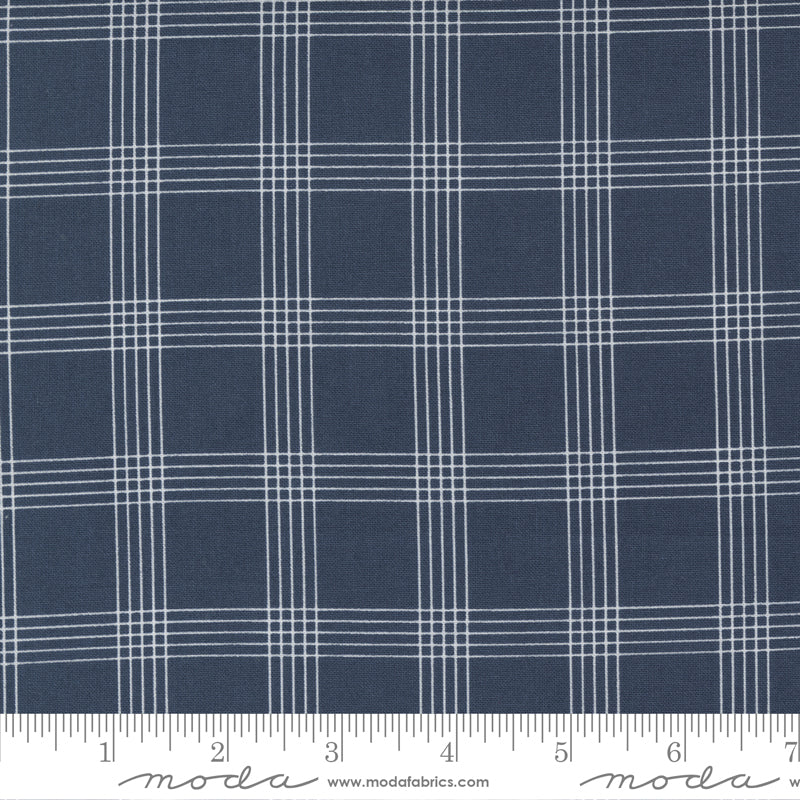 Nantucket Summer Plaid Checks Navy by Camille Roskelley of Moda Fabrics 55262 13, 1/2 yard increments