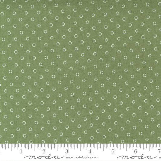 Nantucket Summer Smitten Dots Grass by Camille Roskelley of Moda Fabrics 55264 16, 1/2 yard increments