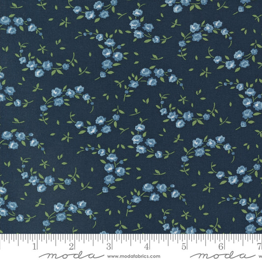 Shoreline Summer Small Floral Navy by Camille Roskelley of Moda Fabrics 55308 14, 1/2 yard increments