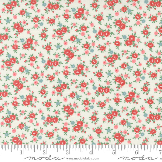 Rosemary Cottage Lovely Ditsy Cream by Camille Roskelley of Moda Fabrics 55313 11, 1/2 yard increments