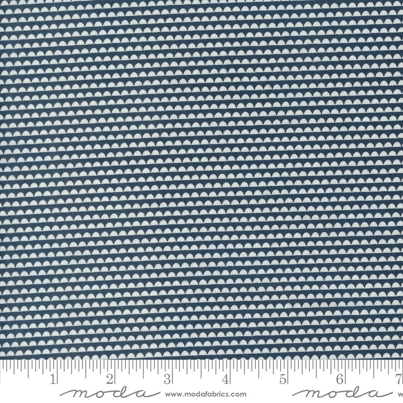 Rosemary Cottage Sundae Stripes Navy by Camille Roskelley of Moda Fabrics 55316 14, 1/2 yard increments
