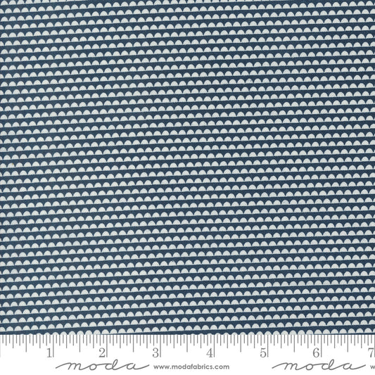 Rosemary Cottage Sundae Stripes Navy by Camille Roskelley of Moda Fabrics 55316 14, 1/2 yard increments