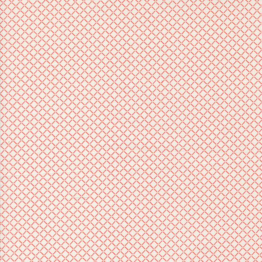 Rosemary Cottage Little Sail Checks and Plaid Cream Strawberry by Camille Roskelley of Moda Fabrics 55317 11, 1/2 yard increments