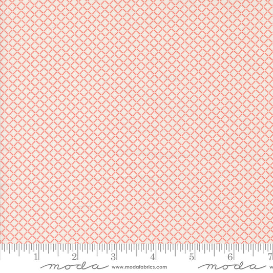 Rosemary Cottage Little Sail Checks and Plaid Cream Strawberry by Camille Roskelley of Moda Fabrics 55317 11, 1/2 yard increments