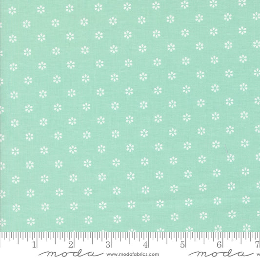 Summertime Sunshine Small Floral Aqua by Camille Roskelley of Moda Fabrics 55322 19, 1/2 yard increments