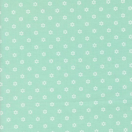 Summertime Sunshine Small Floral Aqua by Camille Roskelley of Moda Fabrics 55322 19, 1/2 yard increments