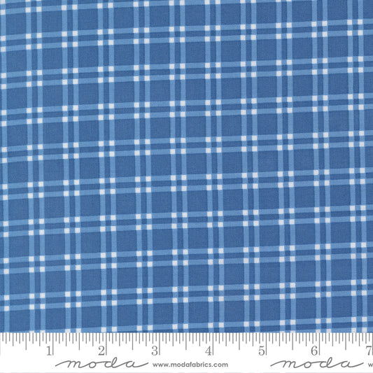Blueprint Plaid Sea by Camille Roskelley of Moda Fabrics, 55332 17, 1/2 yard increments