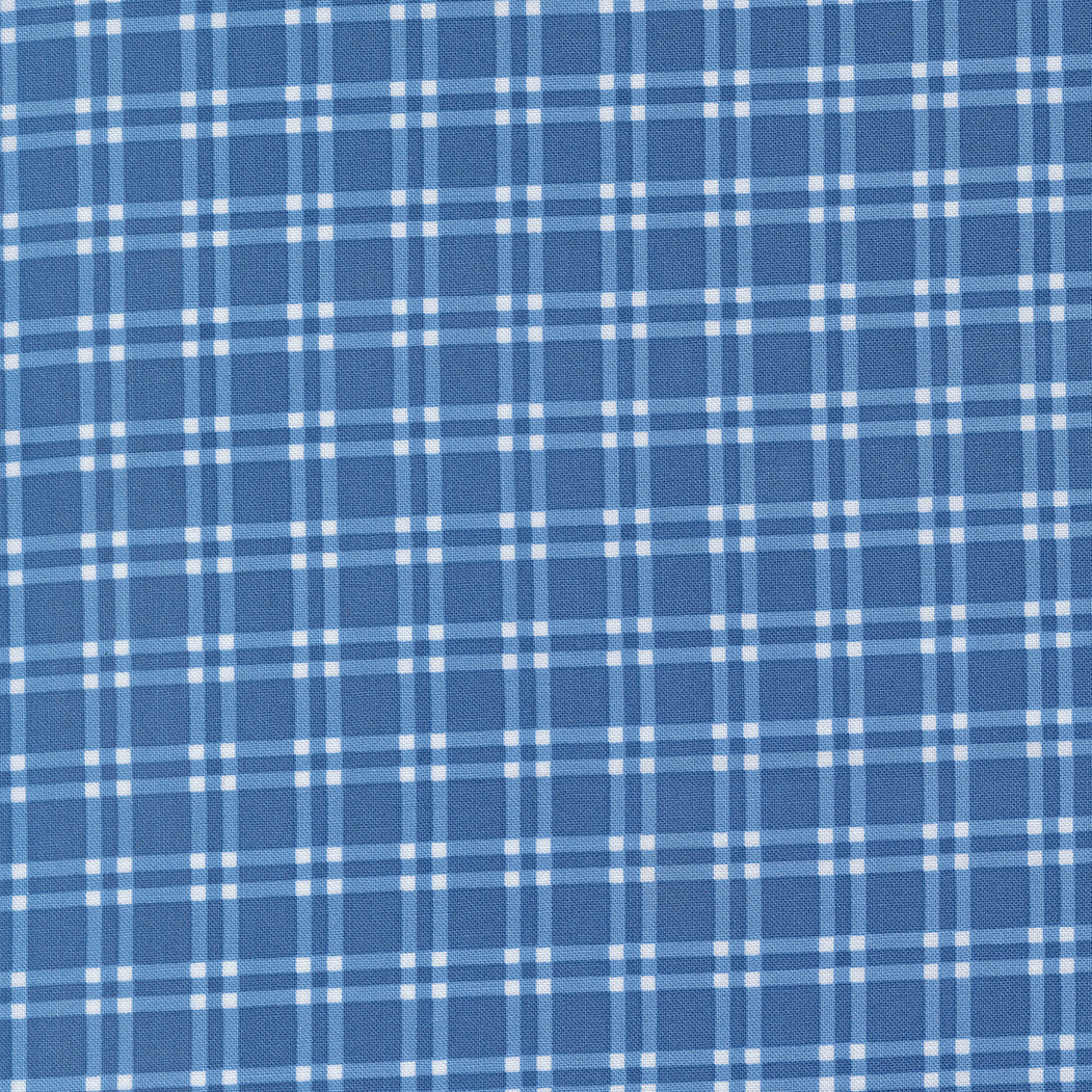 Blueprint Plaid Sea by Camille Roskelley of Moda Fabrics, 55332 17, 1/2 yard increments