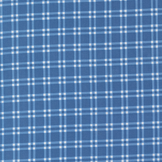 Blueprint Plaid Sea by Camille Roskelley of Moda Fabrics, 55332 17, 1/2 yard increments