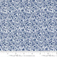 Blueprint Frolic Florals White Navy by Camille Roskelley of Moda Fabrics, 55335 26, 1/2 yard increments