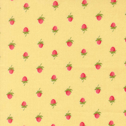 Bloomsberry Berries Buttermilk by Camille Roskelley of Moda Fabrics 55352 12, 1/2 yard increments