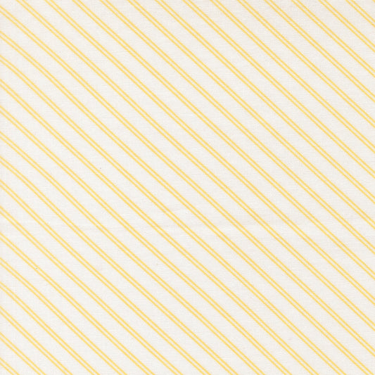 Bloomsberry Stripes Yellow by Camille Roskelley of Moda Fabrics 55355 11, 1/2 yard increments