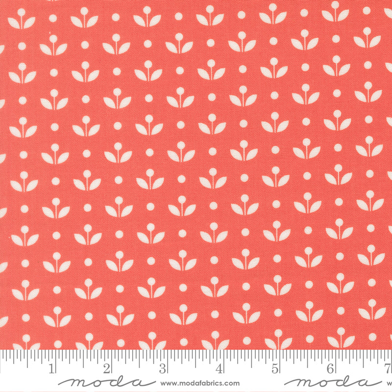 Bloomsberry Mayfair Nantucket Red by Camille Roskelley of Moda Fabrics 55357 17, 1/2 yard increments