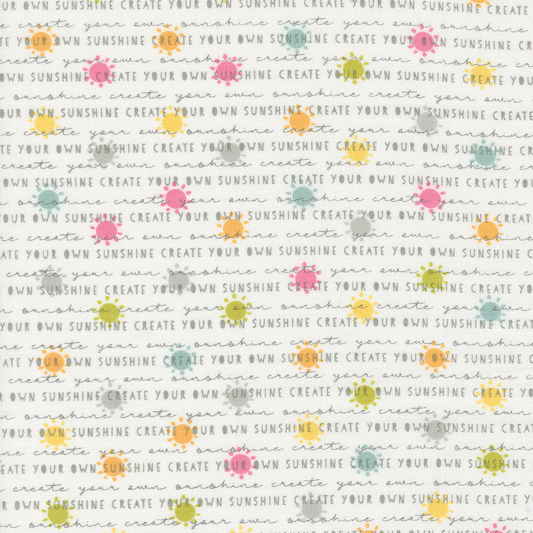 Shine Sunshine Text and Words Cloud by Sweetwater for Moda Fabrics 55671 11, 1/2 yard increments