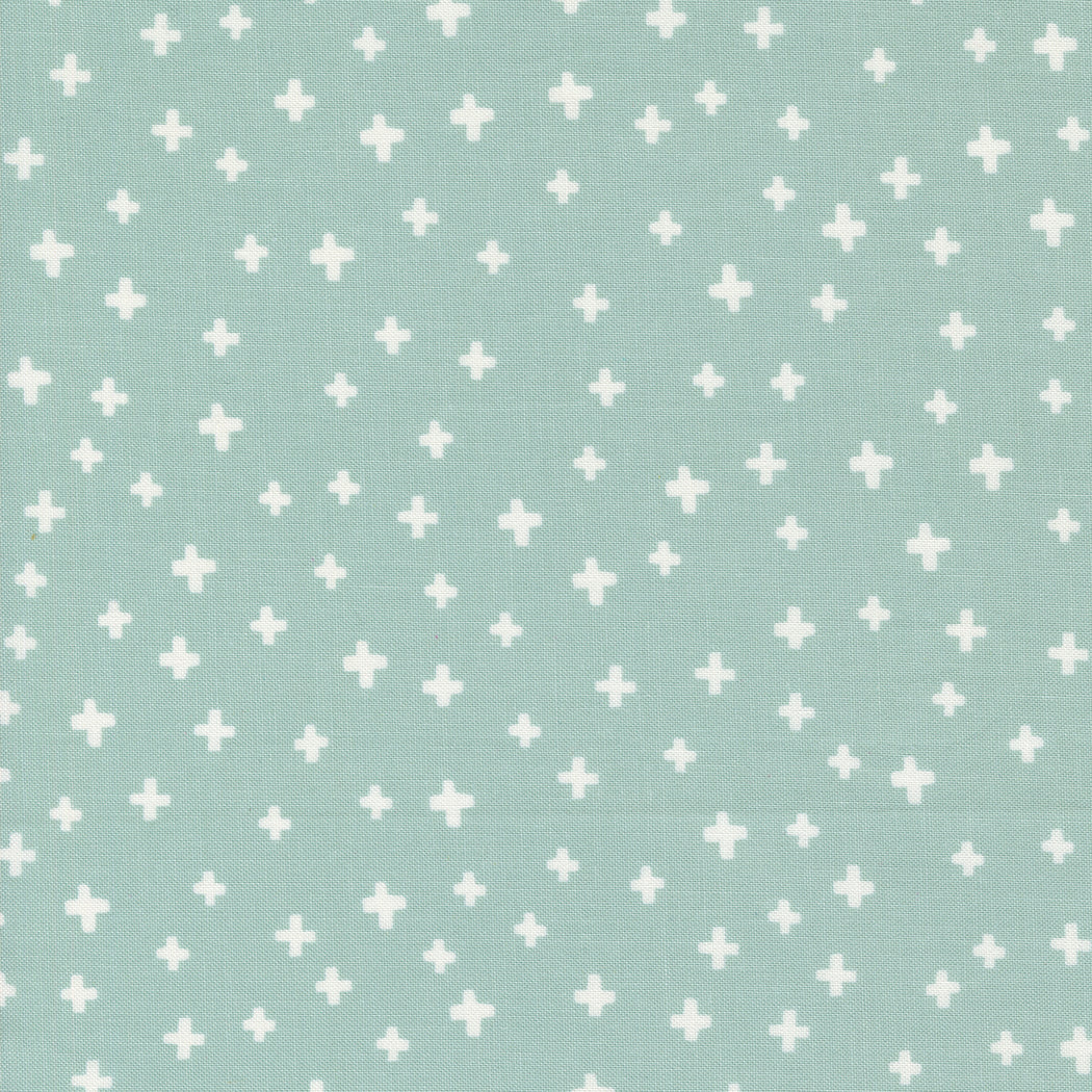 Shine Addition Blenders Geometric Plus Sign Sky by Sweetwater for Moda Fabrics 55673 12, 1/2 yard increments