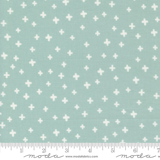 Shine Addition Blenders Geometric Plus Sign Sky by Sweetwater for Moda Fabrics 55673 12, 1/2 yard increments