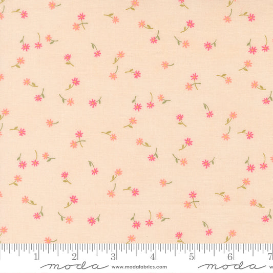 Kindness Fluttering Flowers Peach by Deb Strain for Moda Fabrics, 56154 12, 1/2 yard increments