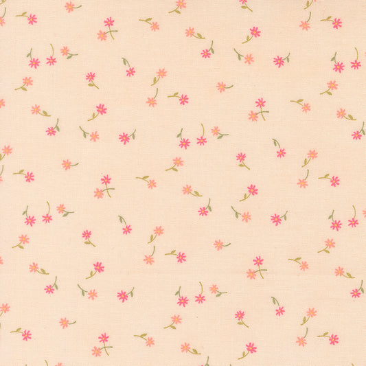 Kindness Fluttering Flowers Peach by Deb Strain for Moda Fabrics, 56154 12, 1/2 yard increments
