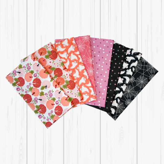 Hey Boo by Lella Boutique for Moda Fabrics, Half Yard Bundle (8 fabrics)