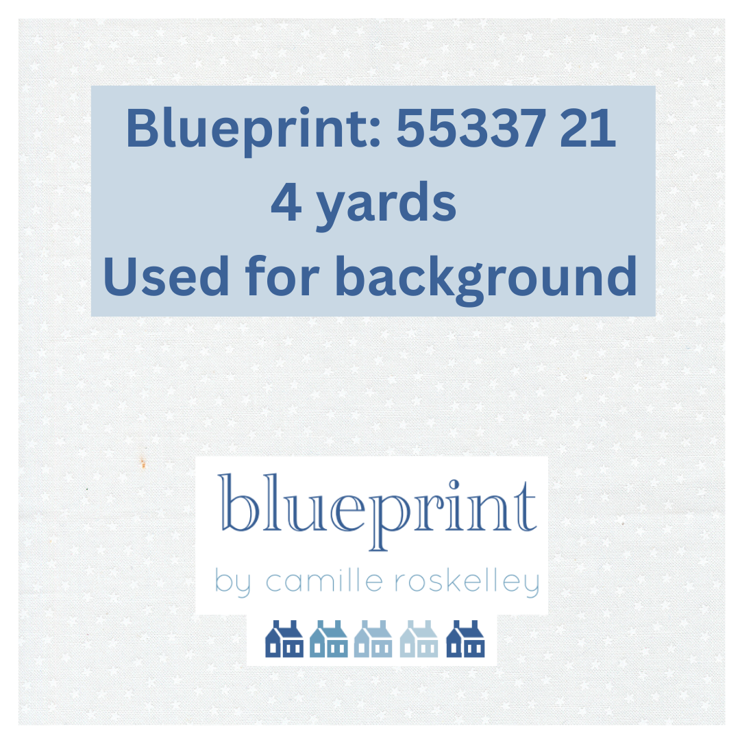 Something Blue Quilt Kit, Blueprint Fabric by Camille Roskelley for Moda Fabrics, Quilt Top (Finished Size 74" x 74") plus binding