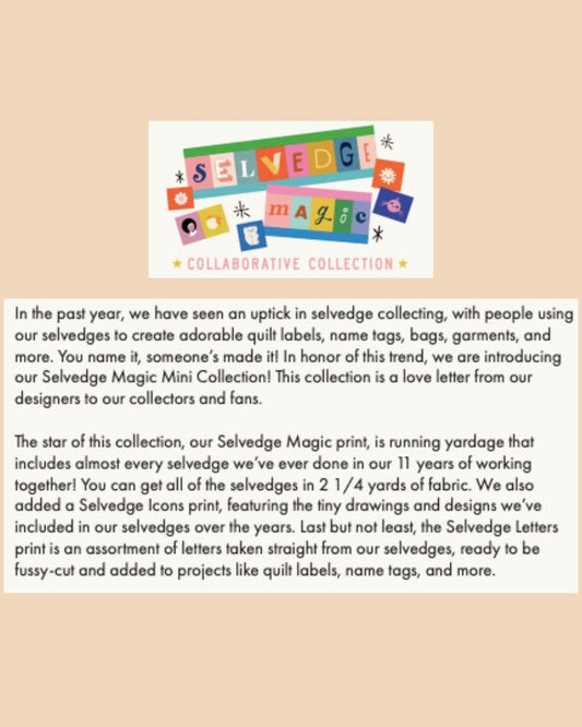 Selvedge Magic Icons by Ruby Star Society RS5181 11, 1/2 yard increments