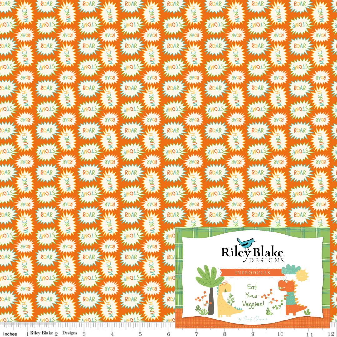 Eat Your Veggies! Curated Half Yard and Fat Quarter Bundles (8 fabrics) by Sandy Gervais for Riley Blake Fabrics