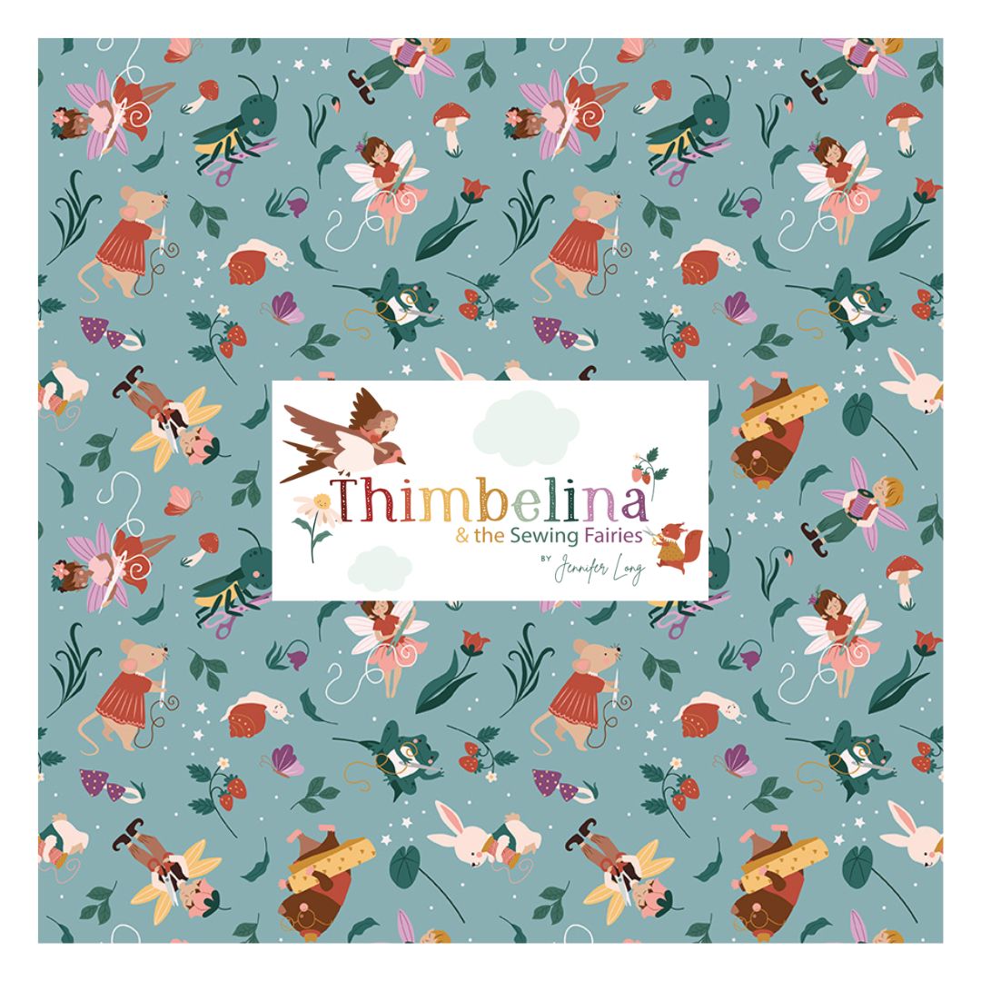 Thimbelina & the Sewing Fairies by Jennifer Long for Riley Blake Fabrics, Curated 7 Fabric Half Yard and Fat Quarter Bundles