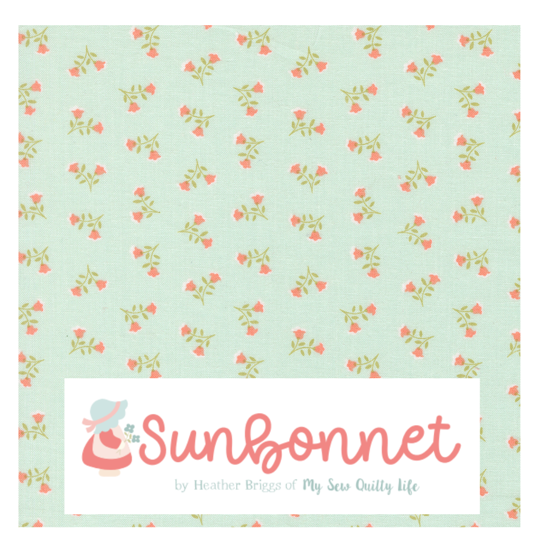 Sunbonnet by Heather Briggs of My Sew Quilty Life for Moda Fabrics, Half Yard and Fat Quarter Bundles (7 fabrics)