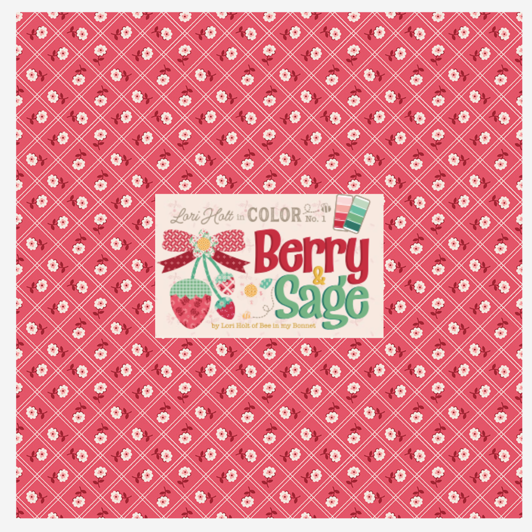Berry & Sage by Lori Holt Curated Bundle (7 fabrics) for Riley Blake Designs, Half Yard and Fat Quarter Bundles