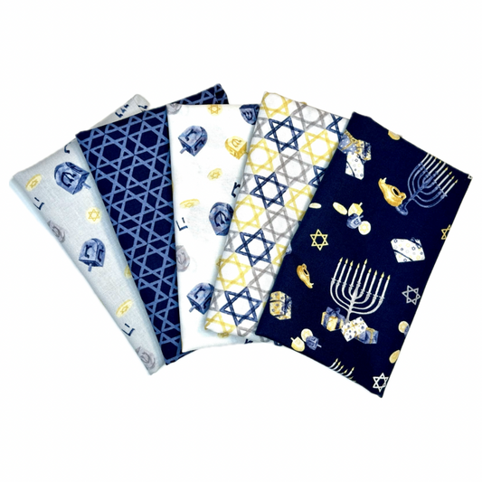 Hanukkah Nights Fat Quarter Bundle by Tara Reed for Riley Blake Designs C1343